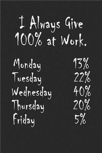 I Always Give 100% at Work