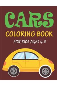 Cars Coloring Book for Kids Ages 4-8