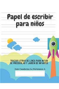 Papel de escribir para niños