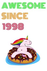 Awesome Since 1998 Notebook Birthday Gift