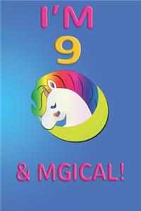 OMG, I'm 9 Happy Birthday year journal