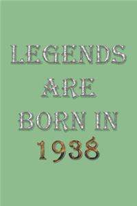 Legends Are Born In 1938 Notebook