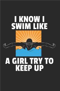 Schwimmen Schwimmer Notizbuch