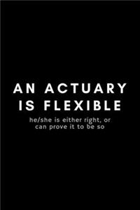 An Actuary Is Flexible He/She Is Either Right, Or Can Prove It To Be So