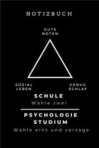 Notizbuch Gute Noten Sozialleben Genug Schlaf Schule Wähle Zwei