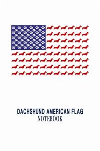 Dachshund American Flag Notebook