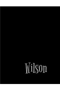 Wilson Entrepreneur Personalized Minimalist Grid Notebook - 8.5x11 100 grid pages- Matte Wilson Personalized Matte Silk Cover with sturdy white pages notebook