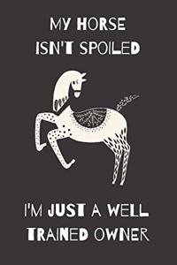 My Horse isn't Spoiled...