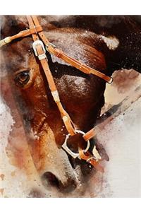 Graph Paper Notebook - Watercolor Horse