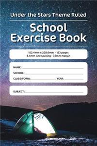 Under the Stars Theme Ruled School Exercise Book