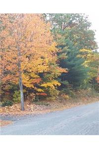 School Composition Book Rural Road Rustic Fall Colors 130 Pages