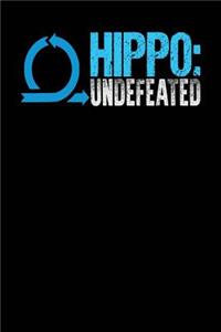 Hippo: Undefeated: Black, Blue & White Design, Blank College Ruled Line Paper Journal Notebook for Project Managers and Their Families. (Agile and Scrum 6 