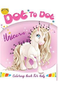 Dot to dot Unicorn Coloring Book For kids