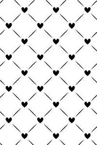 Bullet Journal Notebook Black Quilted Hearts Pattern 1