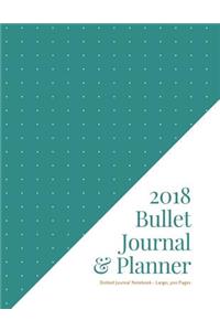 2018 Bullet Journal & Planner - Dotted Journal Notebook - Large; 300 Pages