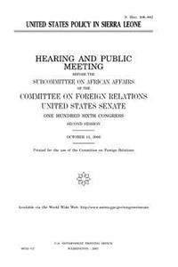 United States Policy in Sierra Leone