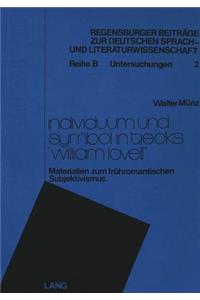 Individuum Und Symbol in Tiecks «William Lovell»