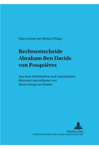 Rechtsentscheide Abraham Ben Davids Von Posquières