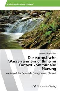 europäische Wasserrahmenrichtlinie im Kontext kommunaler Planung