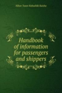 Handbook of information for passengers and shippers