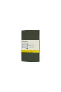 Moleskine Myrtle Green Pocket Squared Cahier Journal (set Of 3)