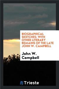 Biographical Sketches