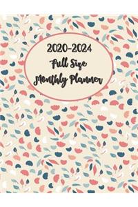 2020-2024 Full Size Monthly Planner 8x11