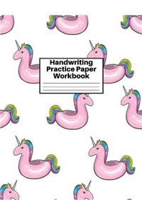 Handwriting Practice Paper Workbook