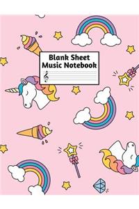 Blank Sheet Music Notebook: Easy Blank Staff Manuscript Book Large 8.5 X 11 Inches Musician Paper Wide 12 Staves Per Page for Piano, Flute, Violin, Guitar, Trumpet, Drums, Cell