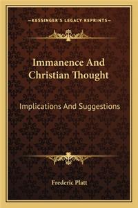 Immanence and Christian Thought