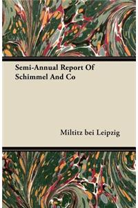 Semi-Annual Report Of Schimmel And Co