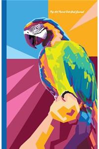 Pop Art Parrot Dot-Grid Journal