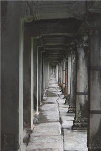 Ancient Corridor in Temple Ruins of Cambodia Journal