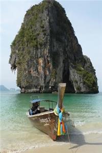 Bright Colorful Ribbons on a Long-Tail Boat in Thailand Journal