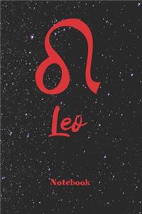 Leo Zodiac Sign Notebook