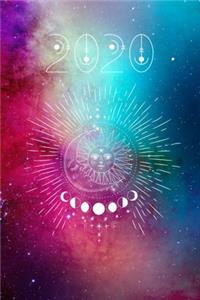 2020: Sun & Moon Galaxy Daily Planner Diary