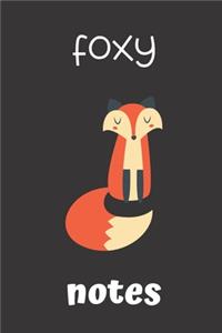 Foxy Notes: small lined Fox Notebook / Travel Journal to write in (6'' x 9'') 120 pages