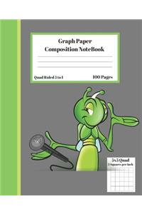 Graph Composition Notebook 5 Squares per inch 5x5 Quad Ruled 5 to 1 100 Sheets