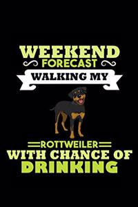 Weekend Forecast Walking My Rottweiler With Chance Of Drinking