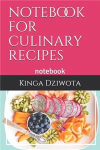 notebook for culinary recipes
