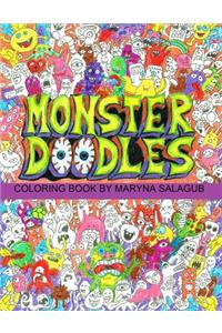 Doodle monsters coloring book Paperback