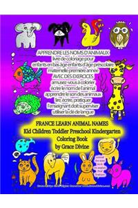 APPRENDRE LES NOMS D'ANIMAUX livre de coloriage