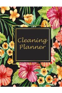Cleaning Planner: Flowers Floral Design, 2019 Weekly Cleaning Checklist, Household Chores List, Cleaning Routine Weekly Cleaning Checklist 8.5