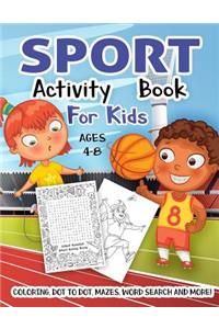 Sport Activity Book for Kids Ages 4-8
