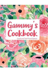 Gammy's Cookbook Coral and Teal Floral Edition