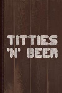 Titties N Beer Black Vintage Journal Notebook