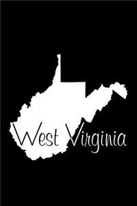 West Virginia - Black Lined Notebook with Margins