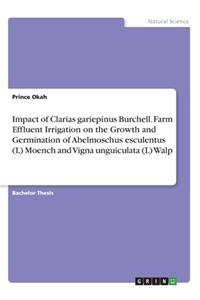 Impact of Clarias gariepinus Burchell. Farm Effluent Irrigation on the Growth and Germination of Abelmoschus esculentus (L) Moench and Vigna unguiculata (L) Walp