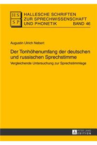 Tonhoehenumfang der deutschen und russischen Sprechstimme