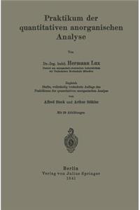 Praktikum Der Quantitativen Anorganischen Analyse